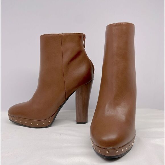 Report Stevie Platform Heeled Boots NWOB Faux Leather 6M - Picture 1 of 8